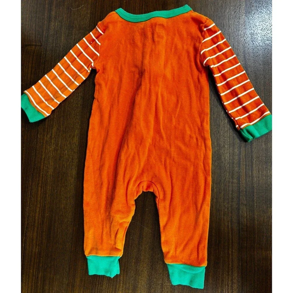 Orange Pumpkin Baby Onesie